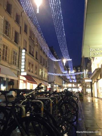 Bicycles, a rare sight in Geneva
